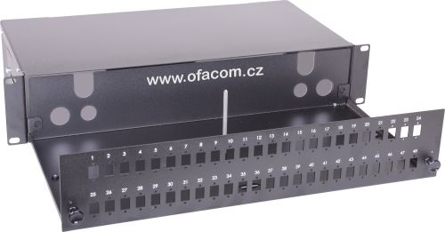 Optický rozváděč Slide 2U, 48 konektorů