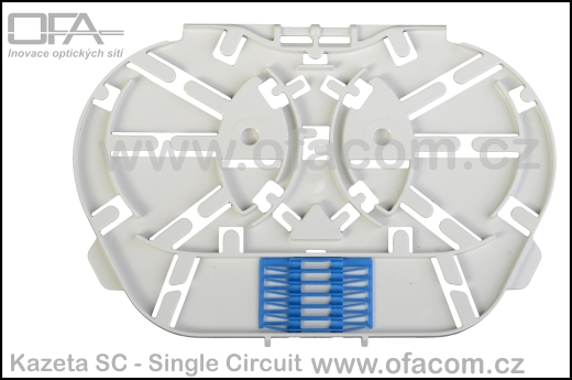 Optická kazeta typu SC COYOTE SFMS - Single Circuit  pro 6 svarů.