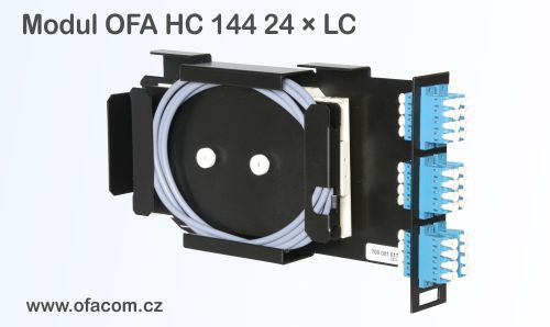 Modul rozváděče OFA HC 144 s 24 LC konektory