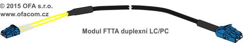 FTTA kabel duplexní, LC/PC,oboustranně konektorovaný