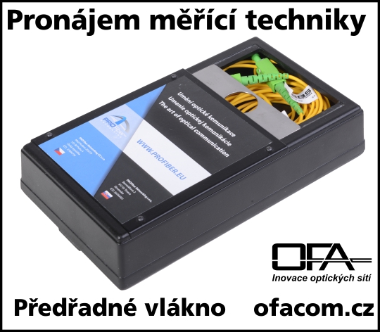 Předřadné/zařadné optické vlákno pro OTDR měření.