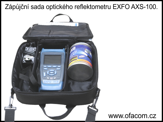 Zápůjční sada optického reflektometru EXFO AXS-100 pro FTTx a PON sítě.