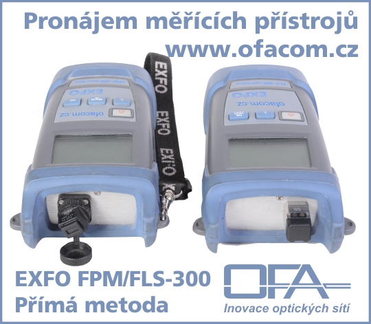Pronájem měřícího přístroje pro optiku pro měření FTTX a PON sítí přímou metodou.
