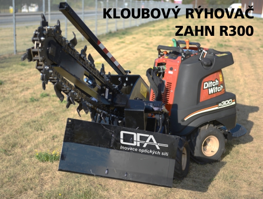 Rývovač DitchWitch ZAHN R300 pro telekomunikace.