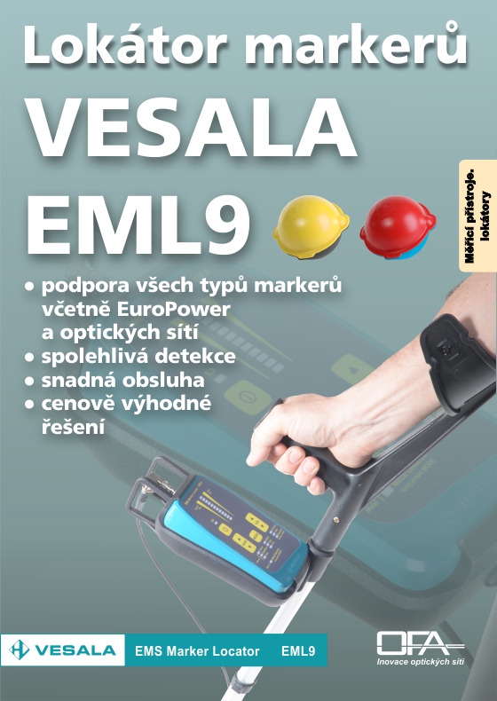 Katalogový list Lokátoru marketů VESALA EML9. 