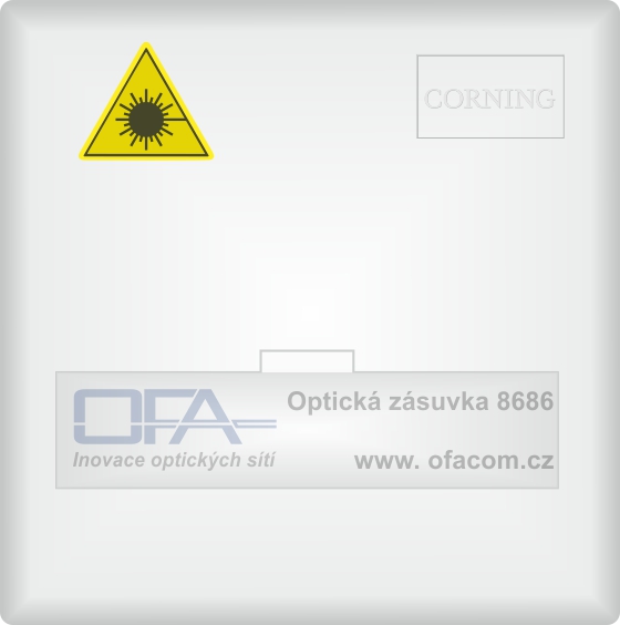 Opická zásuvka 8686 pro 4 optické konektory typu SC.