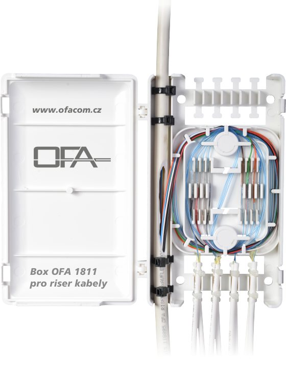 Riser box OFA 1811 - řešení FTTH přípojek pro bytové domy.