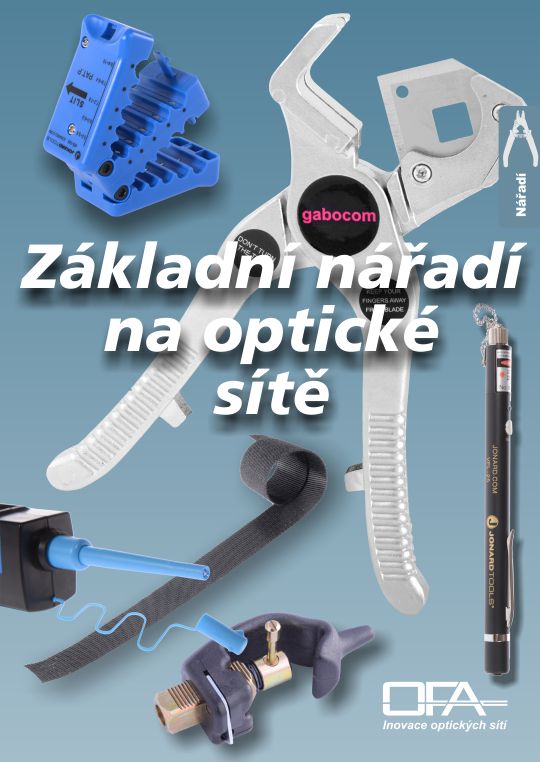 Katalog základního nářadí pro práci s optickými kabely, optickými chráničkami, konektory a vlákny. 