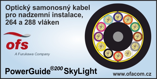 PowerGuide SkyLight – samonosný optický ADSS kabel s 264 a 288 vlákny.