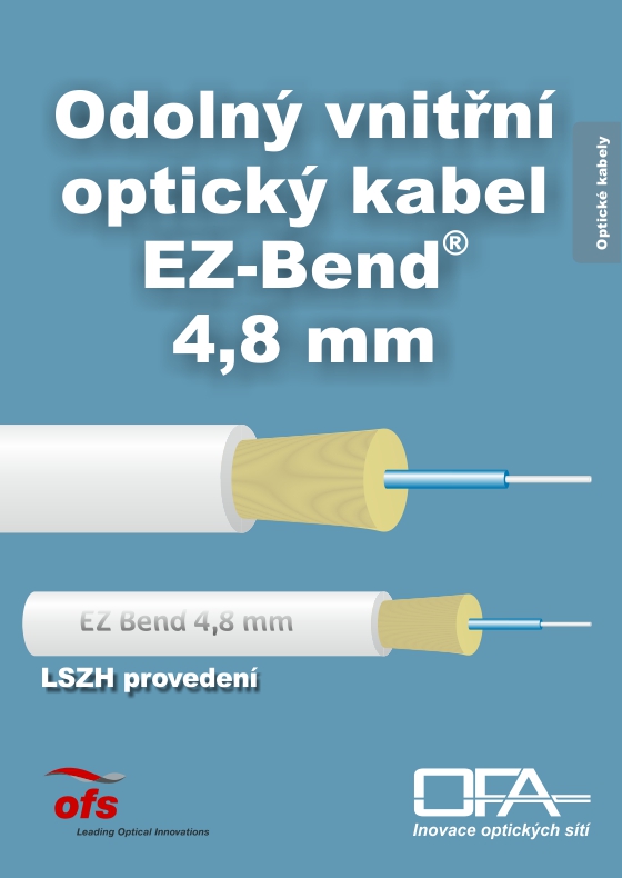 Katalogový list ohybově odolných optických kabelů EZ-Bend 4,8 mm.