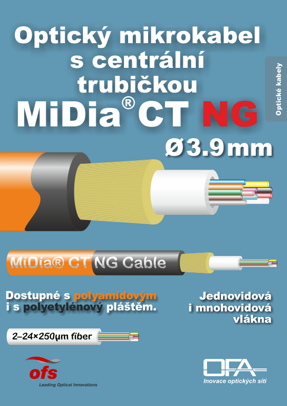 Katalogový list mikrokabelu MiDia CT NG.