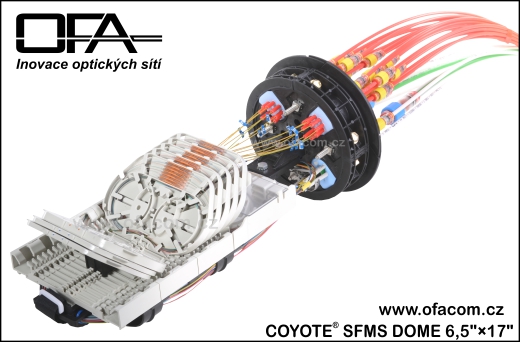 Optická spojka PLP COYOTE SFMS s listovacím kazetovým systémem pro FTTH sítě.