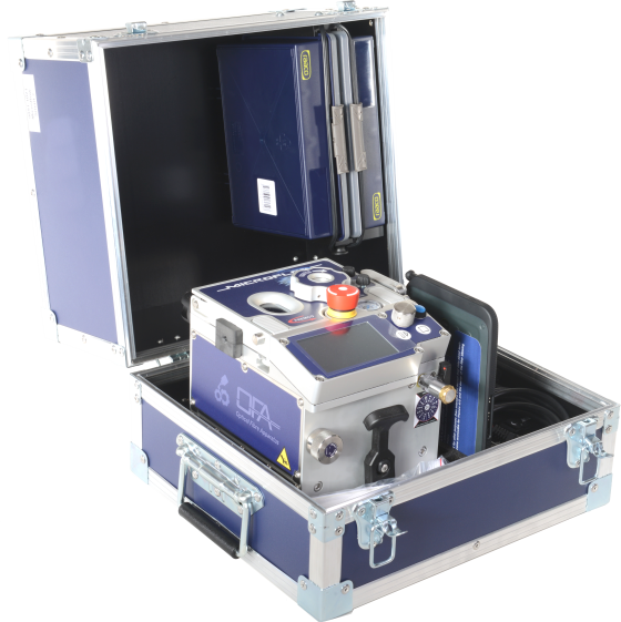 Zafukovačka MicroFlow SMART v kufru. Zafukovačka MicroFlow SMART a SMART+ v praktickém kufru.