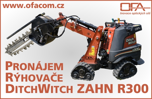 Pronájem rýhovače DitchWitch ZAHN R300 za výhodné ceny.