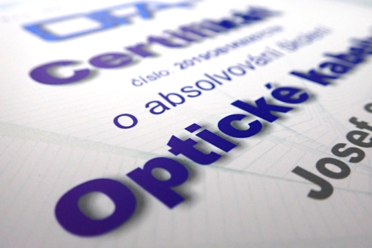 Certifikační školení vláknová optika.