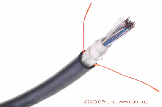 Optické kabely s pásky optických vláken nové generace.