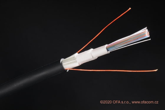Vysokokapacitní optické kabely s rolovatelnými pásky vláken.