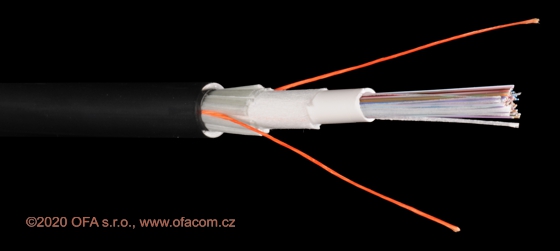 Optické kabely s rolovatelnými vláknovými ribbony.