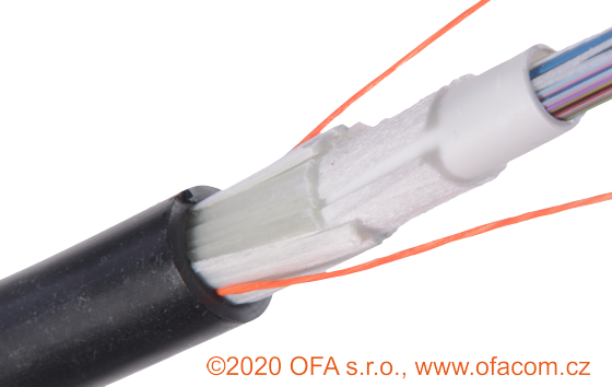 Optické kabely s rolovatelnými vláknovými ribbony.