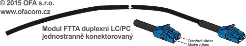 FTTA kabel duplexní, LC/PC, jednostranně konektorovaný