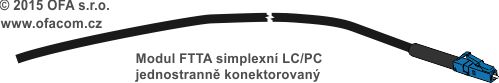 FTTA kabel simplexní, LC/PC, jednostranně konektorovaný