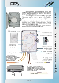 Nadzemní optické spojky ve vnějších sítích.